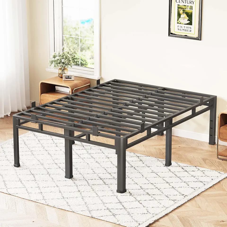 ROIL 22 Inch Queen Bed Frame Double Layer 2 in 1 Platform with Round Corner