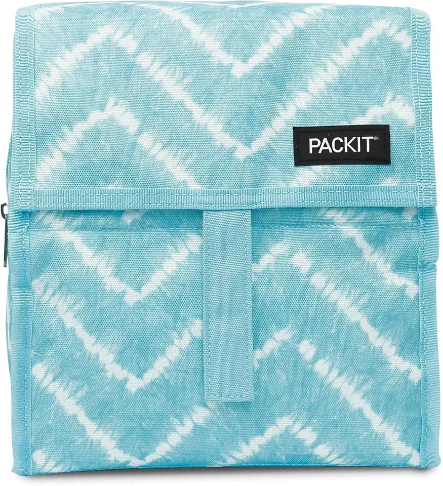 PackIt Freezable Lunch Bag, Aqua Tie Dye