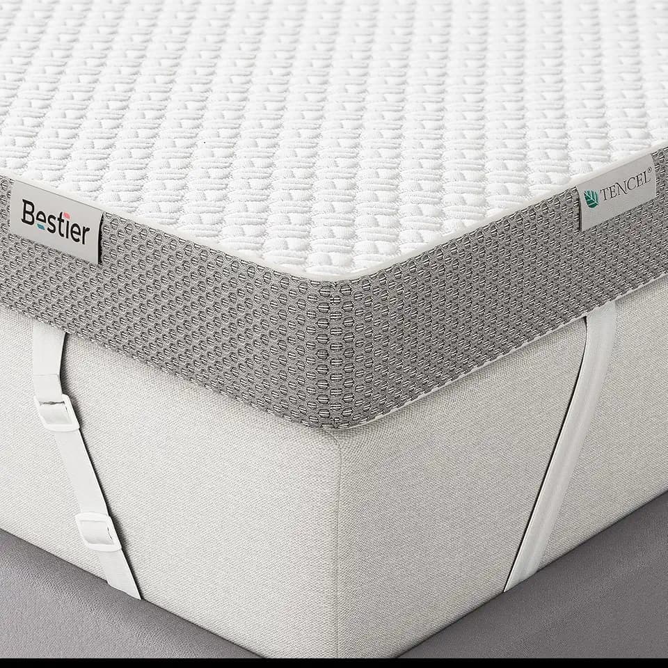 Bestier 3 Inch Gel Memory Foam Mattress Topper Twin XL Size (38 x 80 Inch), Cooling Bed Topper & Soft Mattress Pad, High Density Foam with Tencel Cover for Back Pain, RV, Dorm