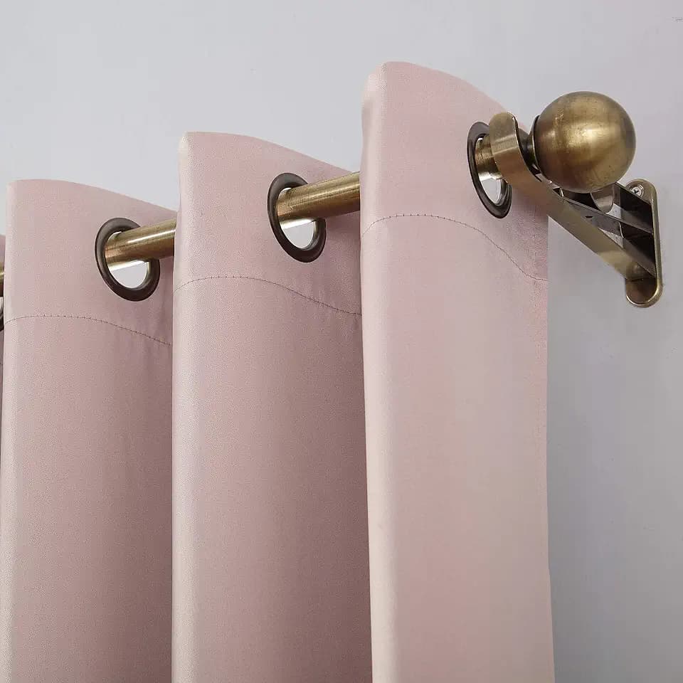 Sun Zero Nordic Theater Grade Extreme 100% Blackout Grommet Curtain Single Panel, 52" x 108", Blush Pink