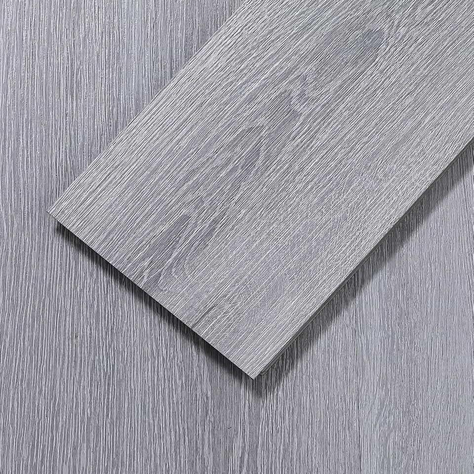 Peel and Stick Floor Tile, Luxury Vinyl Plank Flooring 36-Pack 54 Sq.ft, Real Wood Look Self-Adhesive Vinyl Floor Tiles, Easy DIY for Kitchen, Bedroom and Living Room, Dusty Grey