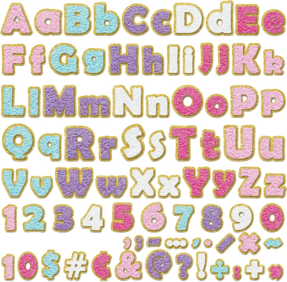 260 PCS Pastel Patch Letter Combo Pack Set 4” Pastel Patch Bulletin Board Letters for Classroom Back to School Classroom Decors Alphabet Numbers Symbols for Bulletin Board Cutouts Chalkboard Decor