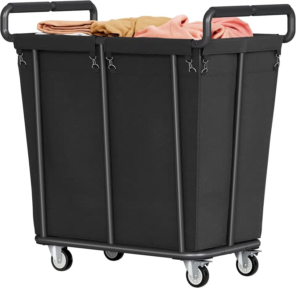 Gewudraw Extra Large Laundry Hamper with Wheels, Heavy Duty Hamper, 360L