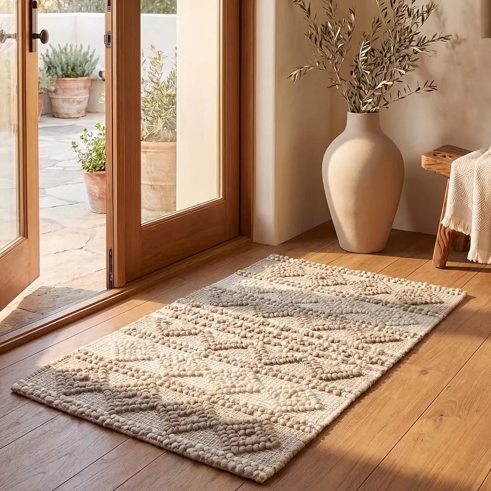 SAFAVIEH Natura Wool Accent Rug 2'x3', Soft Plush Beige & Ivory NAT102B