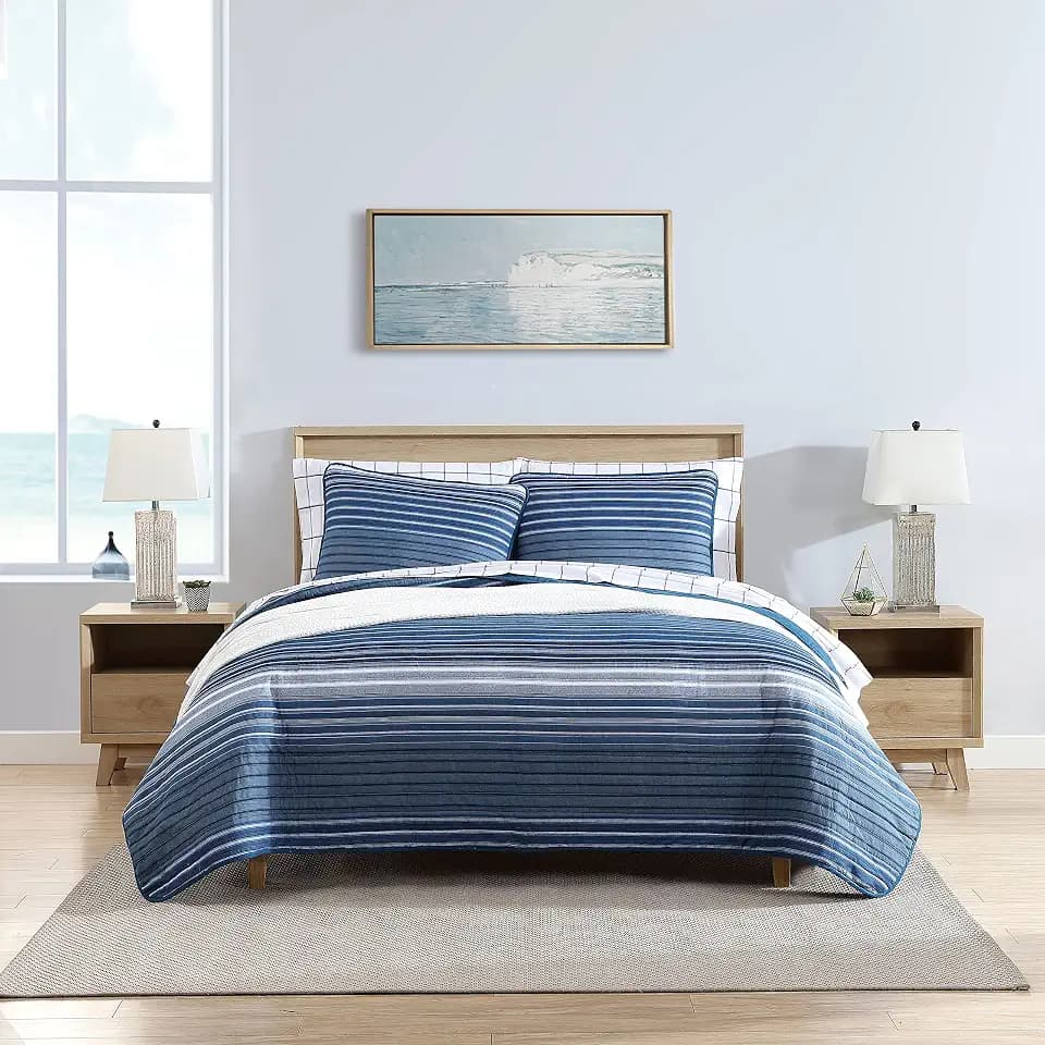 Nautica - King Quilt Set with Shams, Lightweight Bedding