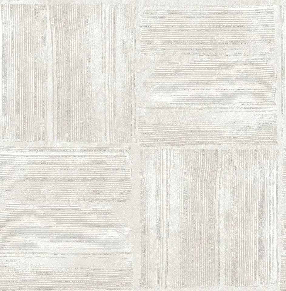RoomMates Beige Dimensional Square Plaster Peel and Stick Wallpaper