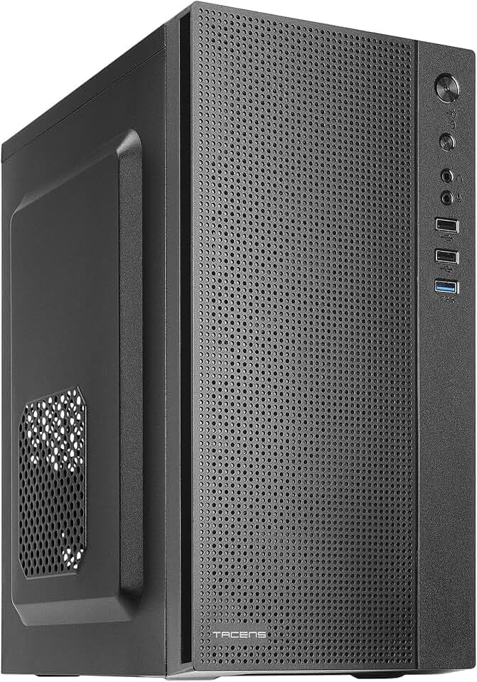 Tacens Anima AC5, Kompaktes Micro ATX PC Gehäuse, Front Mesh Kühlung, USB 3.0, Schwarz