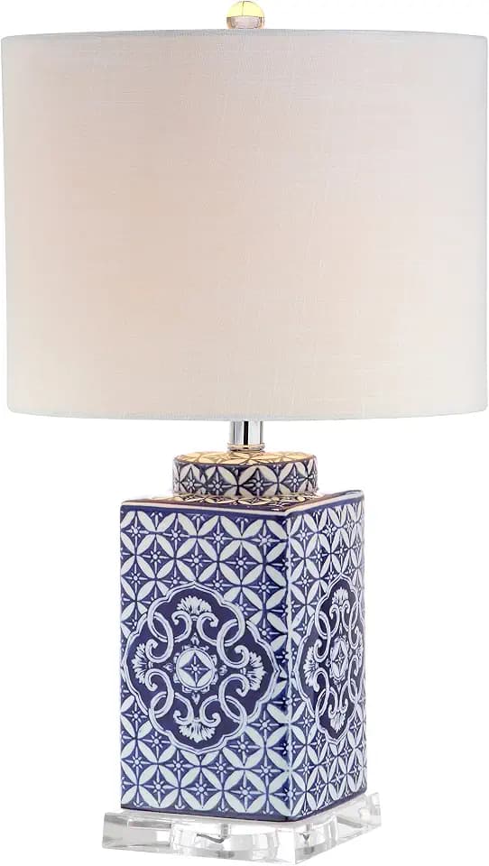 JONATHAN Y Choi Chinoiserie Ceramic Table Lamp 23", Blue/White