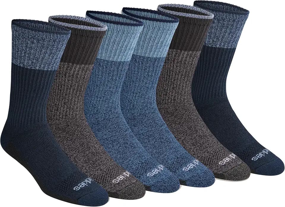 Dickies Men's Dri-Tech Essential Moisture Control Crew Socks, Available in M-XXL (6, 12 Pairs)