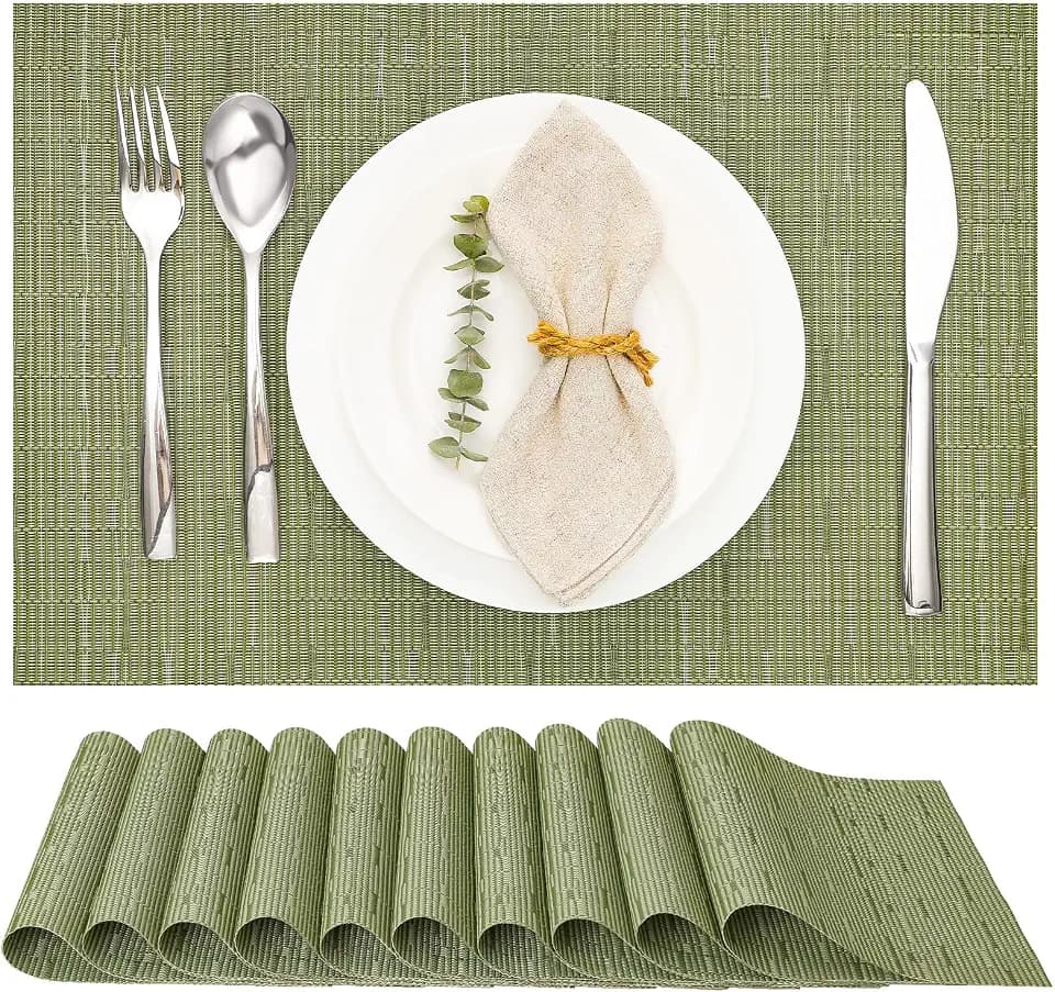 Myir JUN Placemats Set of 10 Kitchen and Dining Table Placemats