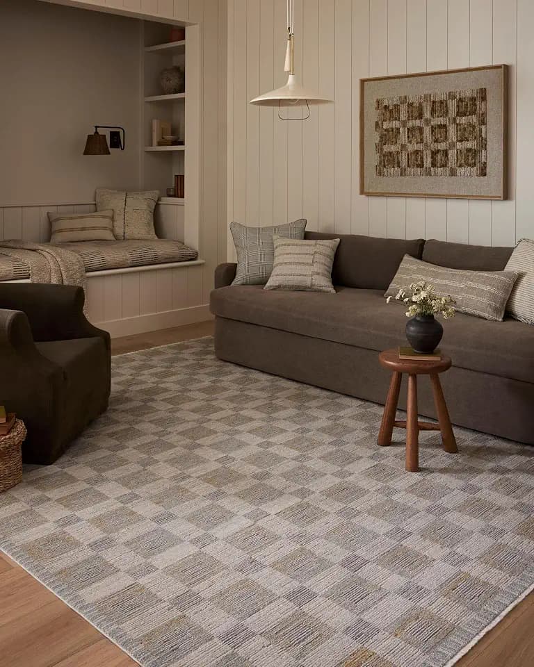 Loloi Amber Lewis Cali Collection CIL-07 Mist/Wheat 6'-7" x 9'-2", .25" Pile Height, Area Rug
