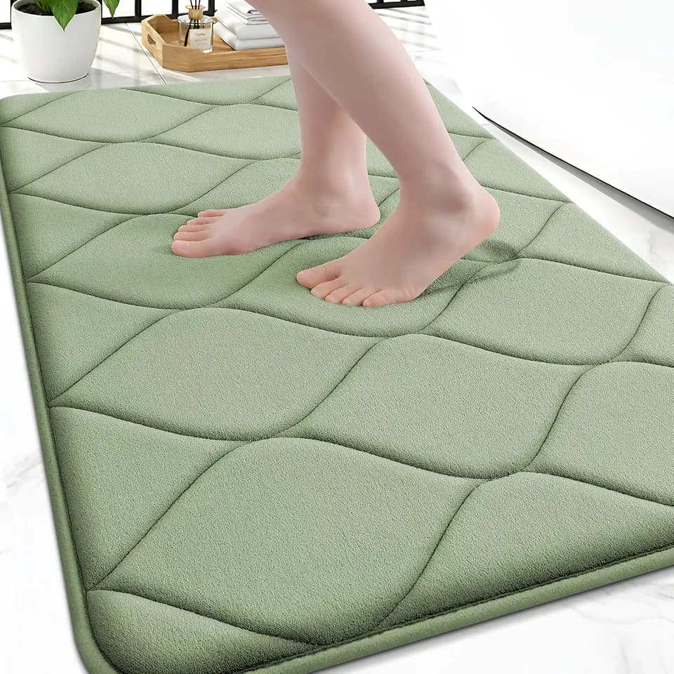 Smiry Memory Foam Bath Mat 30x20, Ultra Soft Absorbent Bathroom Rugs