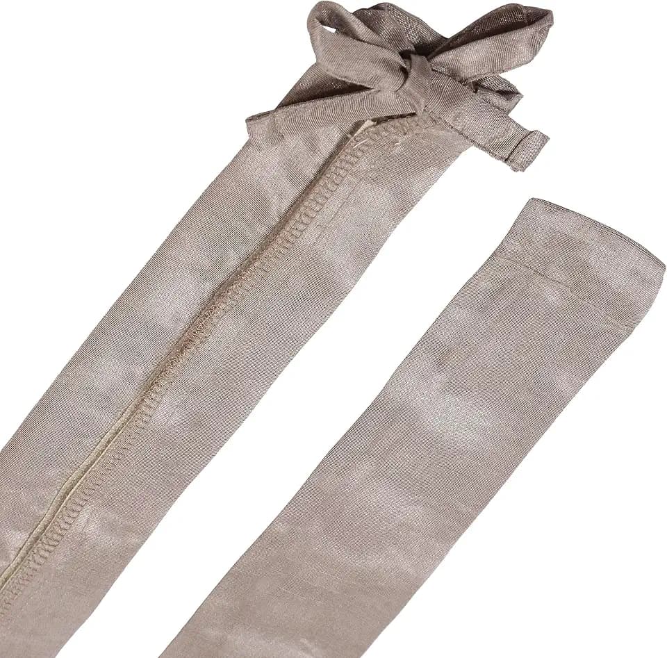 Aspen Creative 15008-11A, 4' Taupe Light Brown Faux Silk Fabric Cord & Chain Cover, Easy to Install for Lighting Fixture, Cable Management, Lamp Wire Cover