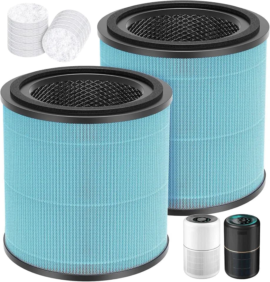 2 Pack AP0601 Filters for AIRTOK AP0601 Air Purifier True HEPA Filters
