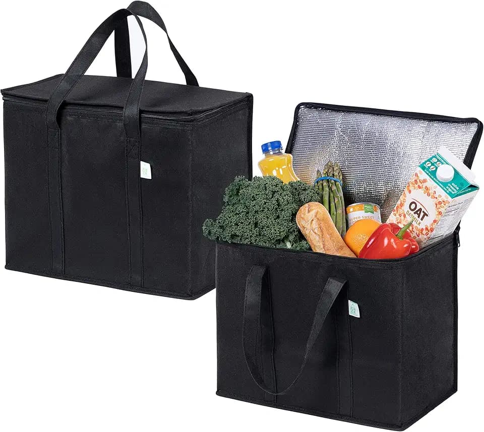 VENO 2 Pack Cooler Bag Insulated Grocery Bags for Food Delivery Heavy Duty