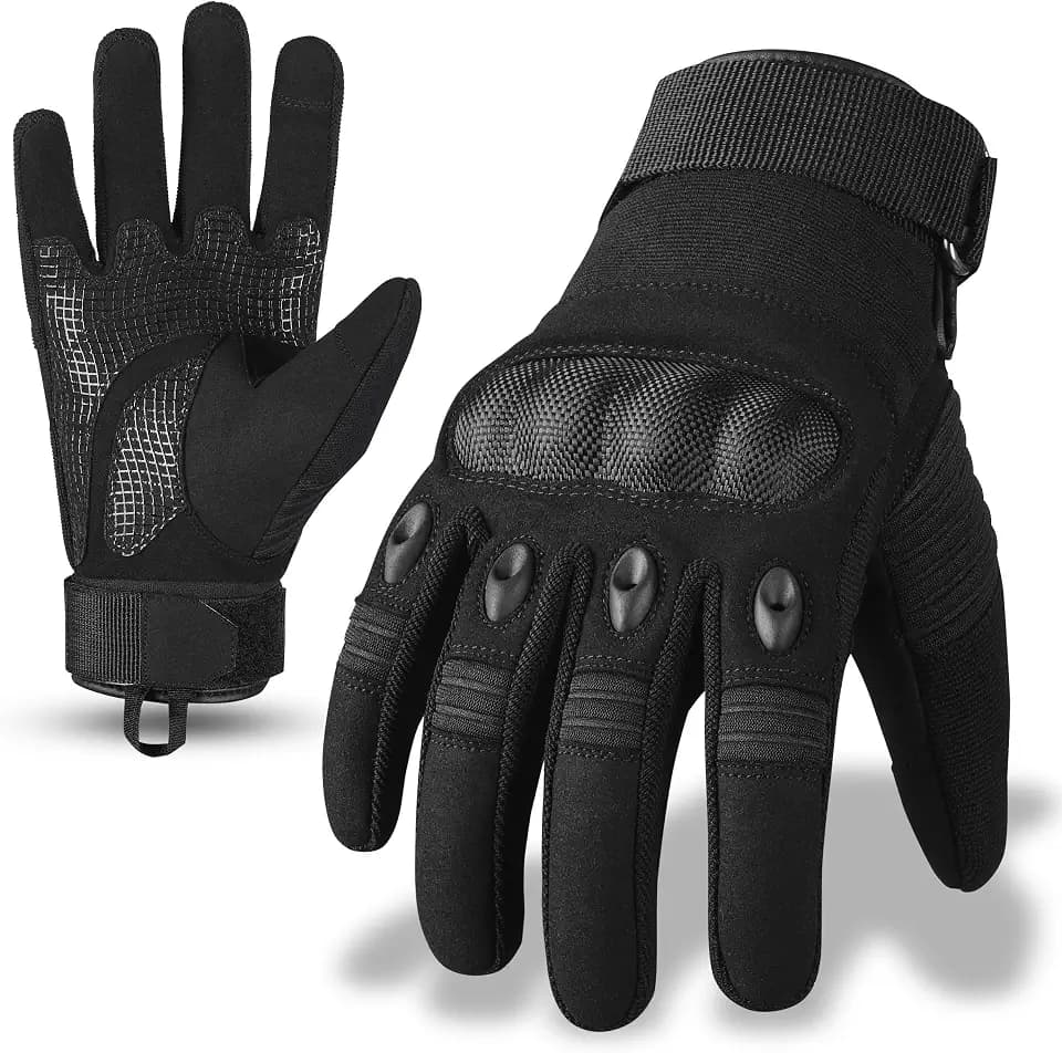 Motorrad Handschuhe Herr, Motorradhandschuhe für Motorradrennen, Taktische Handschuhe EinsatzHandschuhe mit Protektoren, Handschuhe Motorrad für Motocross, Roller, Mountainbike, Quad