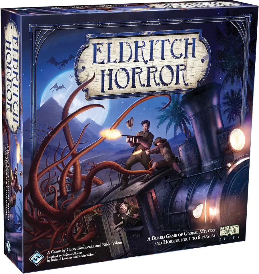 Asmodee Eldritch Horror Board Game - A World-Spanning Cooperative Adventure in Terror, Mystery Game for Adults, Ages 14+, 1-8 Players, 2-4 Hour Playtime