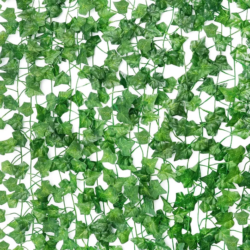 Cocoboo 18pcs Fake Vines for Room Decor Fake Leaves Artificial Ivy, Silk Ivy Garland Greenery Hanging Plant for Wedding Wall Party Bedroom Aesthetic Decor, 126Feet