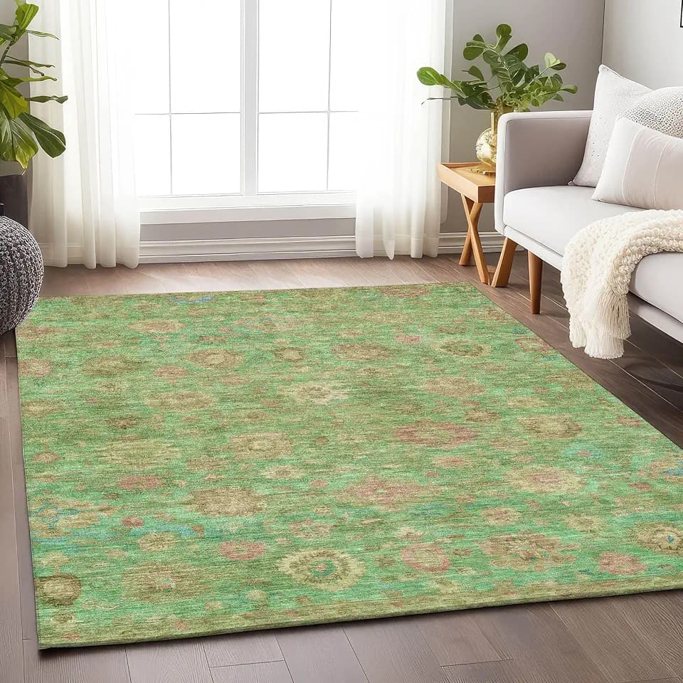 Addison Rugs Chantille ACN1770 Lime 2'6" x 3'10" Indoor/Outdoor, Machine Washable, Easy Clean, Non Shedding, Bedroom, Living Room, Dining Room, Kitchen, Patio Rug