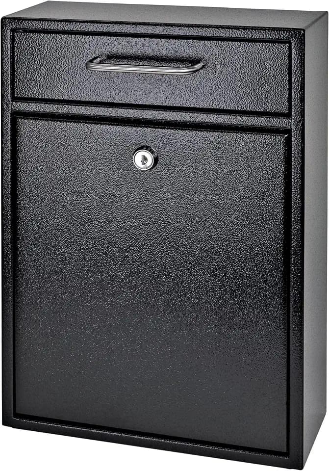 Mail Boss Locking Wall Mount Drop Box for Keys, Letters, and Payments