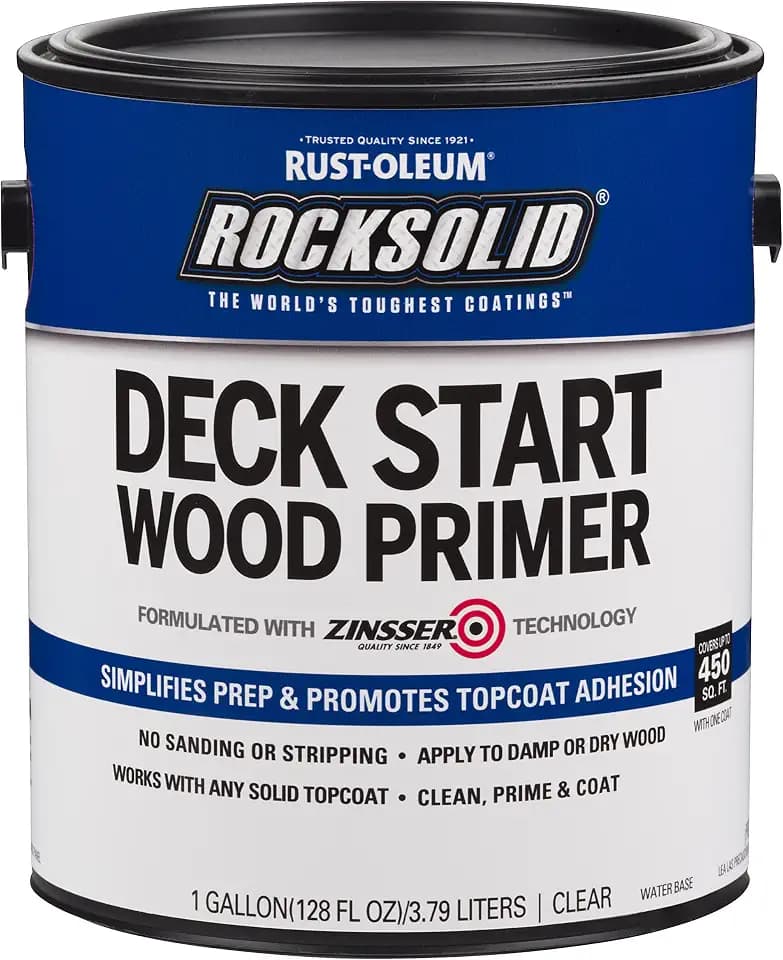 Rust-Oleum 312283 Deck Start Wood Primer, 1 Gallon, Clear
