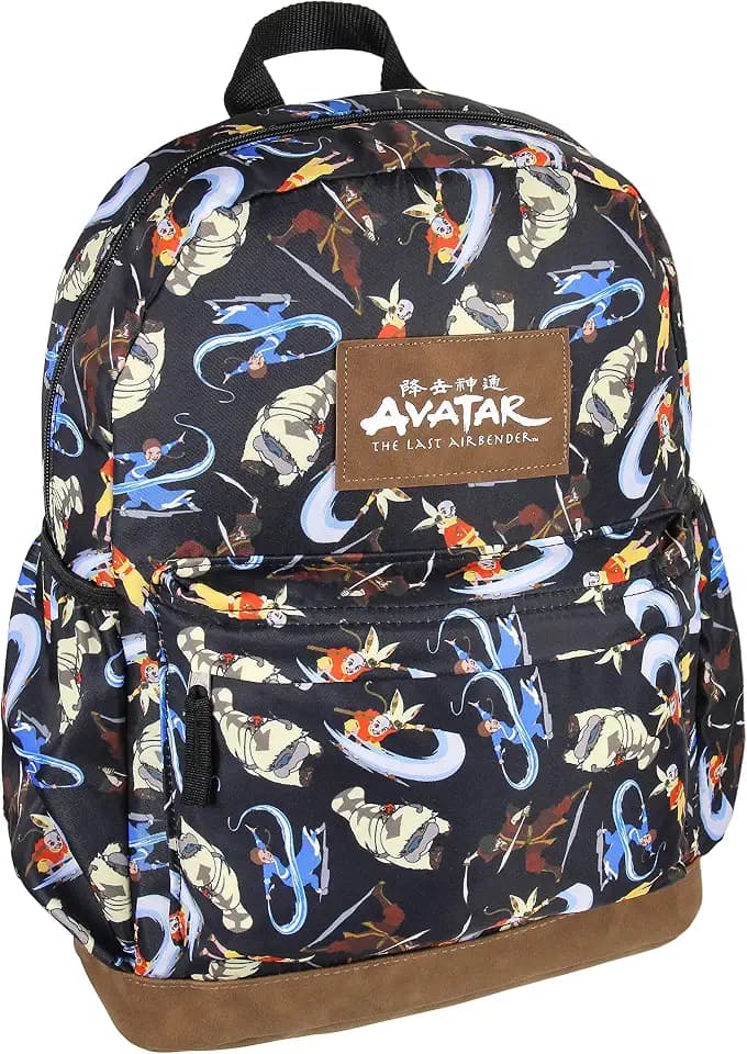 INTIMO Nickelodeon Avatar The Last Airbender Character Aang Katara Appa Zuko Cartoon All Over Print Backpack 16"