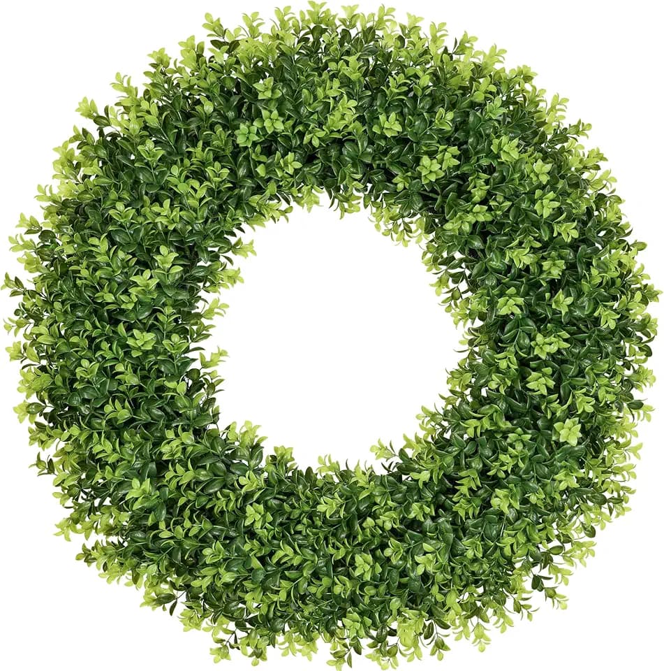 32 Inch Extra Large Boxwood Wreath Spring Summer Green Door Wreath