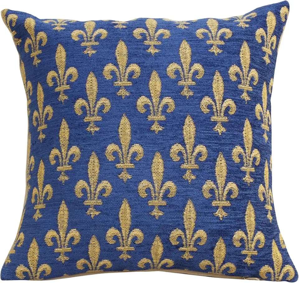 Napoleon Fleur de Lys Reduit Tapestry Throw Pillow Cover 14 x 14 in