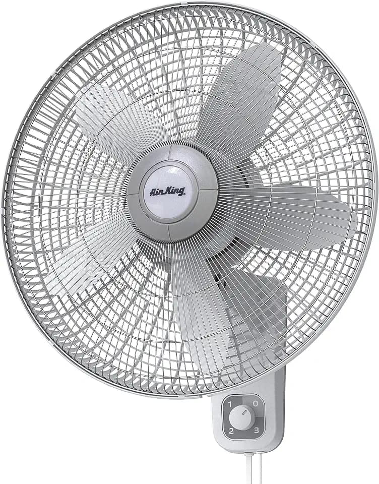 Air King 9018 Commercial Grade Oscillating Wall Mount Fan, 18-Inch , White