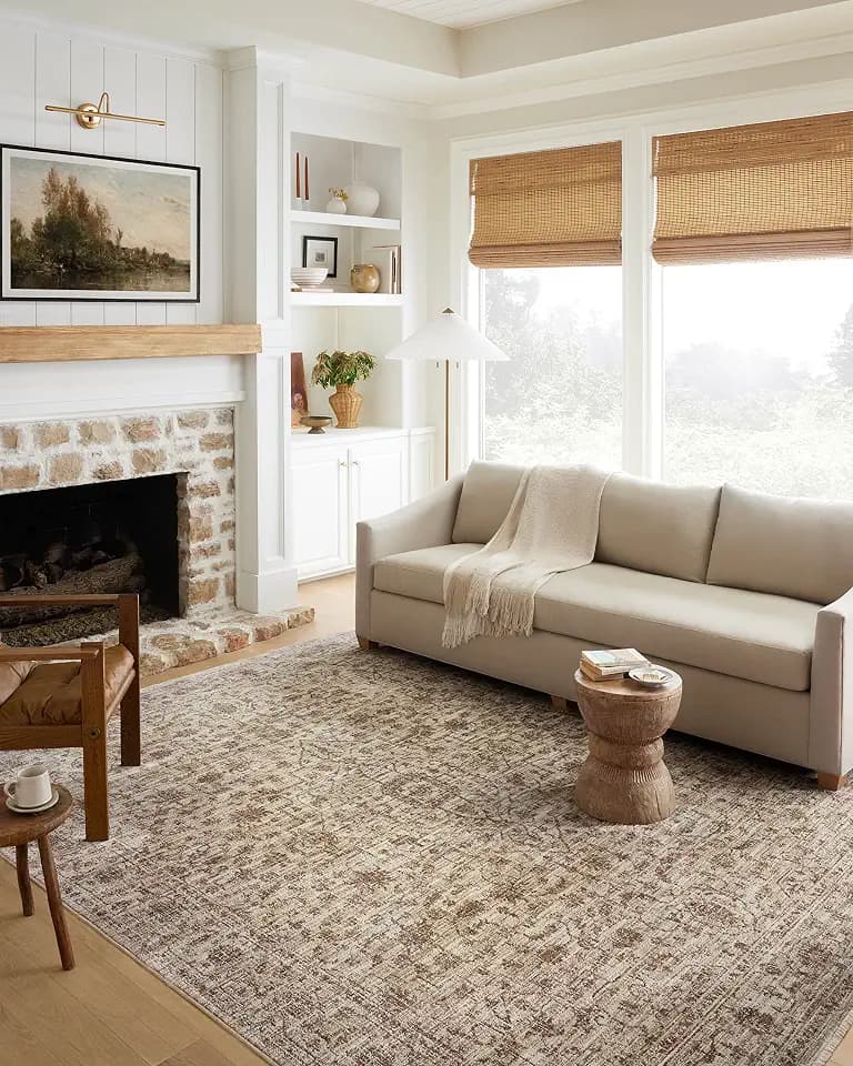 Loloi Sorrento Bark/Natural 6'-7" x 9'-10" Area Rug