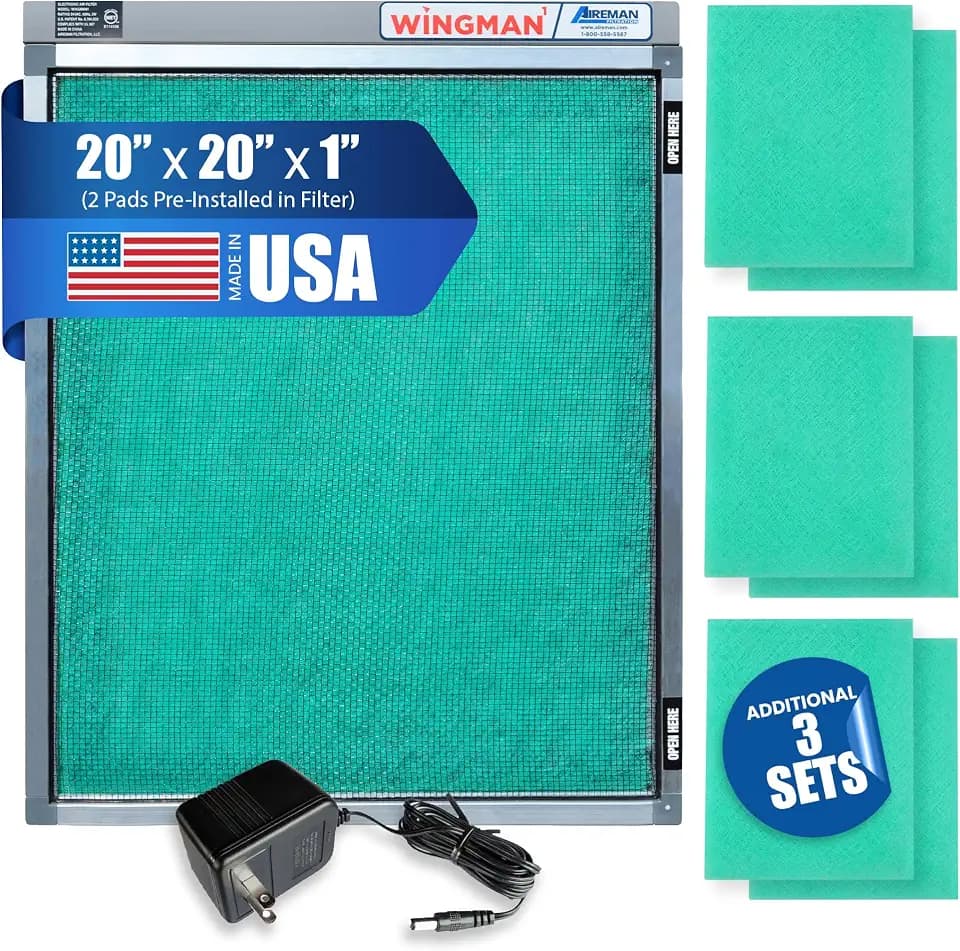 20x20x1 Polarized Media Electronic Air Filter - High Air Flow