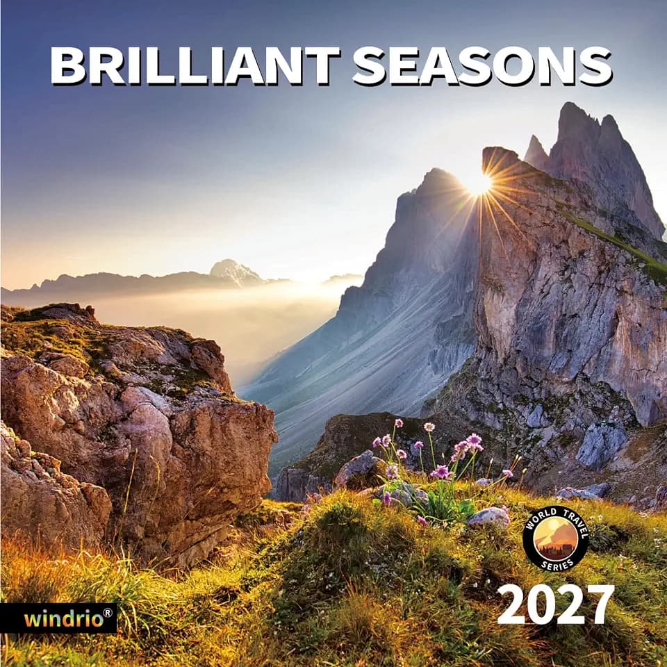 2026-2027 Wall Calendar,Calendar 2026, November 2026 - December 2027, Wall Calendar Brilliant Seasons, 12" x 24" Opened, Thick Paper, Large Writing Blocks, Hanging Monthly Calendar for Home, Office & School Planning