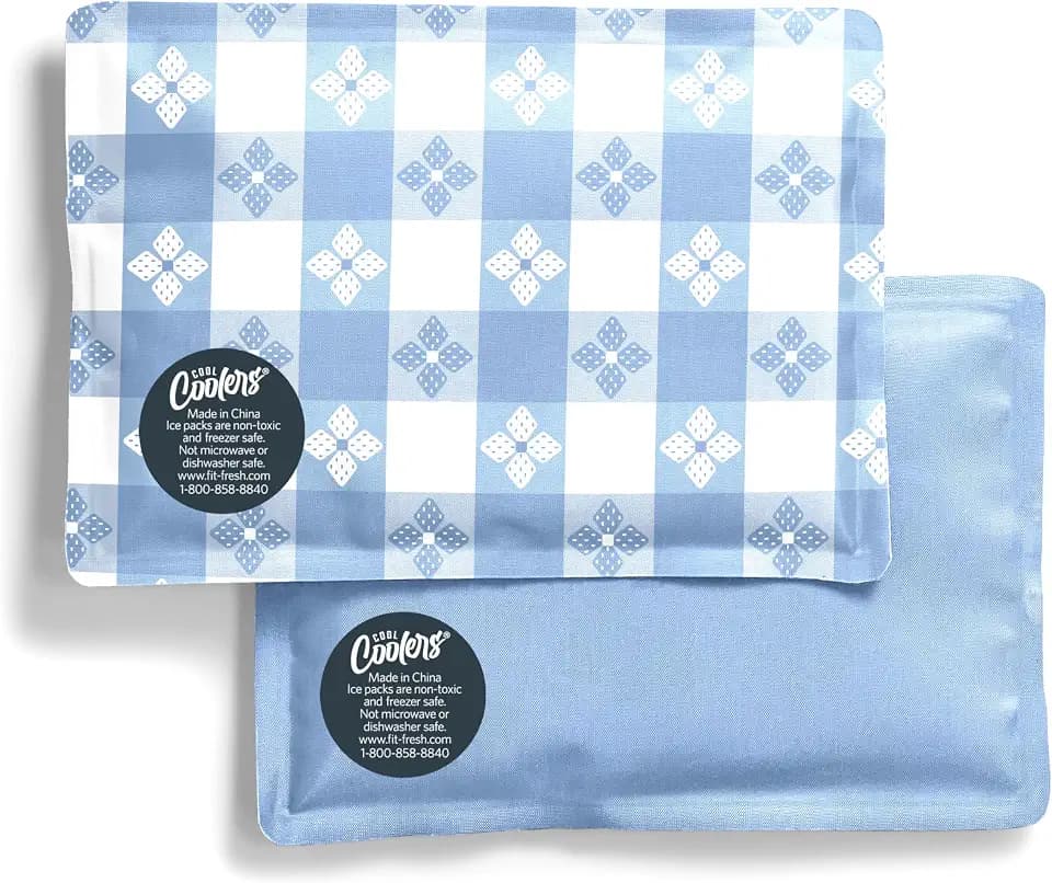 Fit & Fresh Cool Coolers Soft Ice Packs for Lunch Bags & Coolers, 2pk