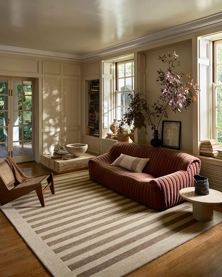 Loloi Leanne Ford Craven Oatmeal/Bark 5'-0" x 7'-6" Area Rug
