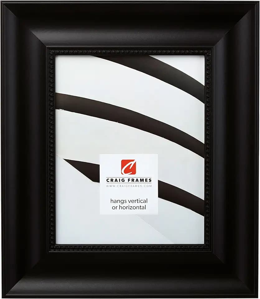 Craig Frames Lenox Ornate, Traditional Black Picture Frame, 14 by 18-Inch