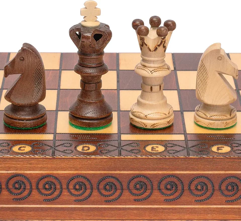 Husaria Ambassador Wooden Chess Set, 21.7 in