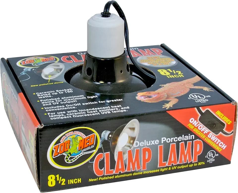 Zoo Med Deluxe Porzellan Klemmlampe für Terrarien - max.