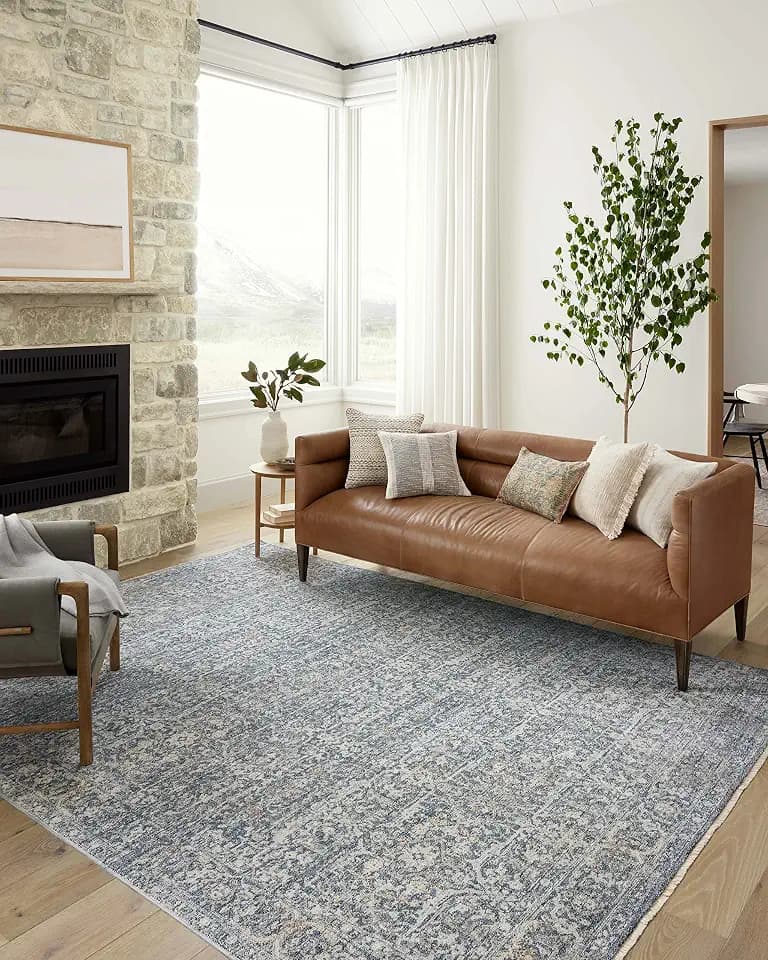 Loloi Angela Rose Blake Denim/Taupe 6'-7" x 9'-10" Area Rug