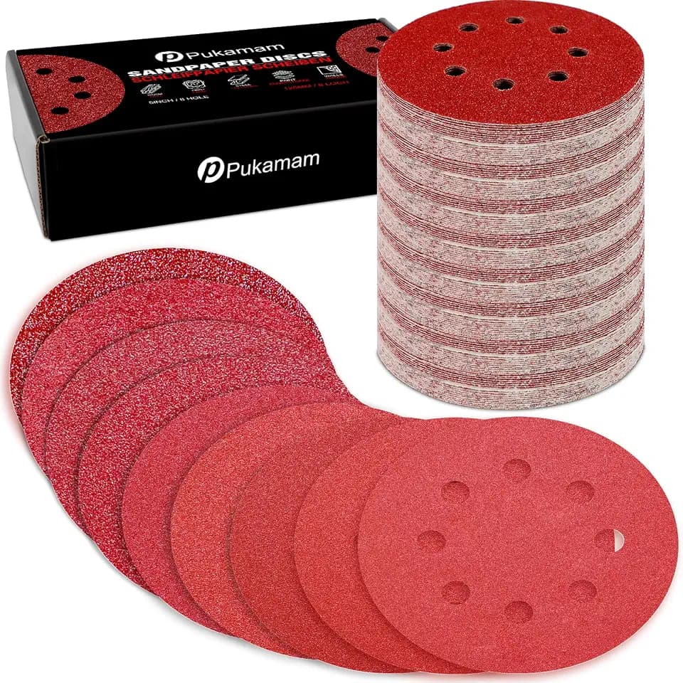 170 Pcs 5 inch Sanding Discs 40-600 Grit Assorted