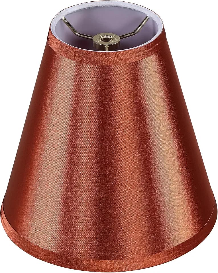 Aspen Creative 32168 Transitional Empire Shape Spider Construction Lamp Shade in Brick Red, (4" x 8" x 8")