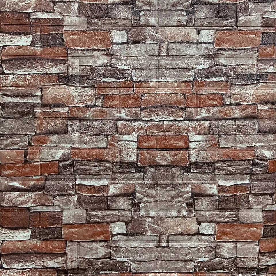 Yutianli 7mm Thick Anti-Collision self Adhesive 3D Wall Panels Peel and Stick,10-Pack 57 Sq.Ft Antique Foam Wall Panel Faux Brick Wall Panels Faux Stone Wall Panels for Bedroom (10, Style D)
