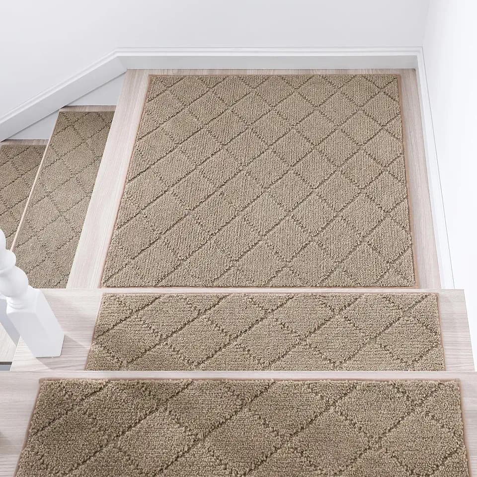 COSY HOMEER Edging Stair Treads Non-Slip Corner Indoor Stair Runner 30"x30"