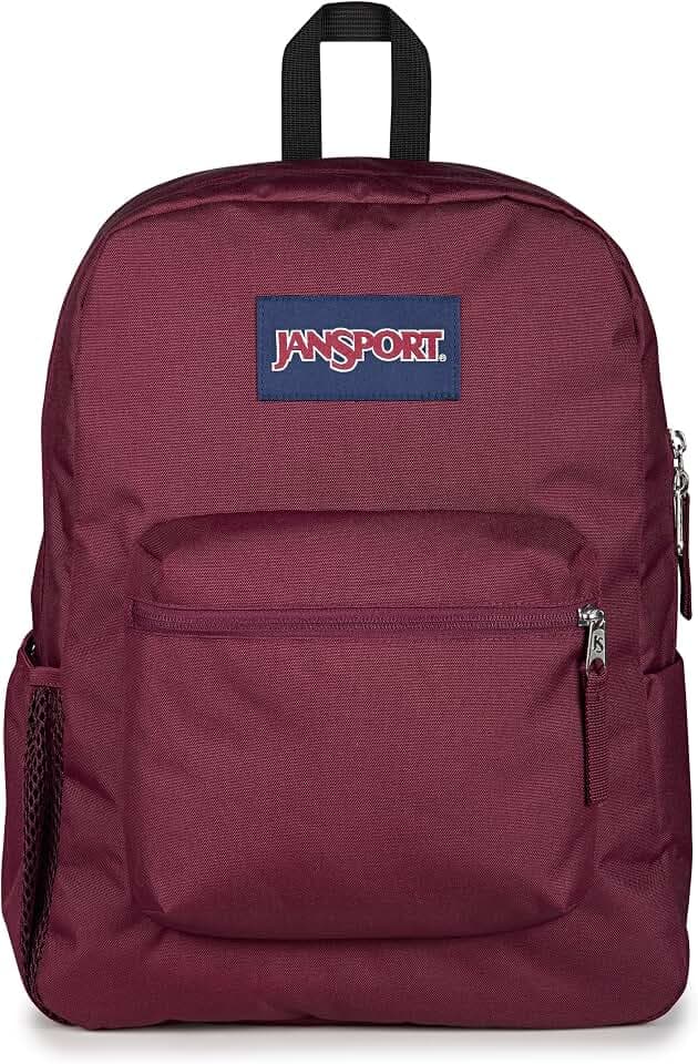 JanSport 26L Cross Town Backpack – 12 inch Daypack, Cherry Lacquer