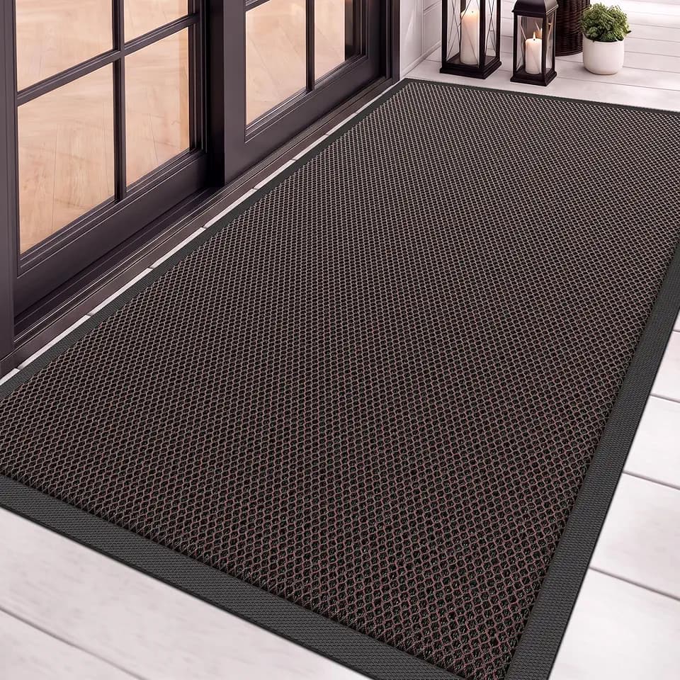 100pointONE Front Door Mat Outside Entrance, 36"x72" Dirt Trapper Doormat