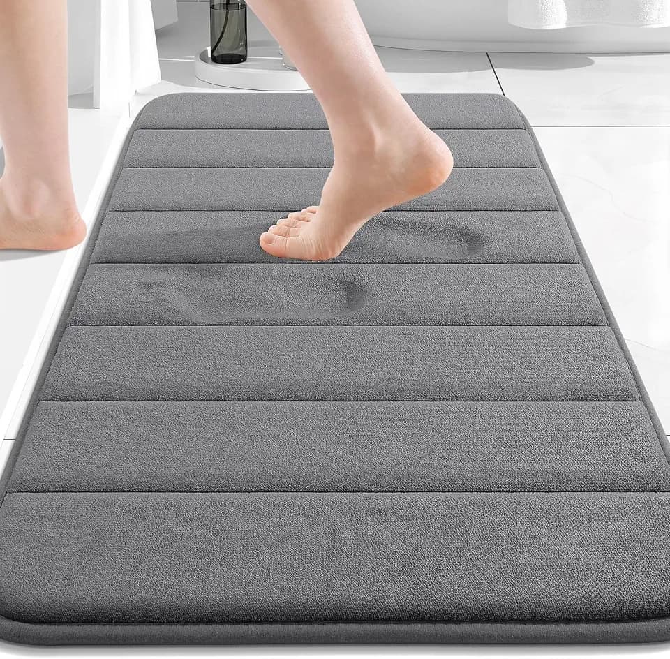 Buganda Memory Foam Bath Mat 34 x 20, Ultra Soft Absorbent Bathroom Rugs
