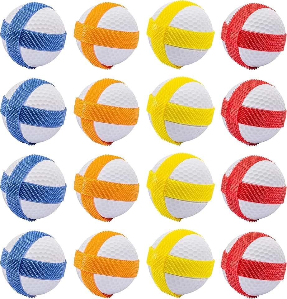 GoSports Chip N' Stick Replacement Sticky Golf Balls with Tote Bag - 16 Pack