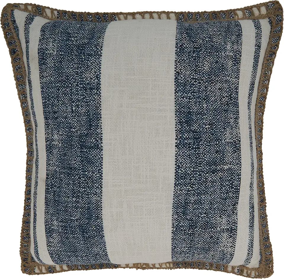 Striped Whipstitch Throw Pillow