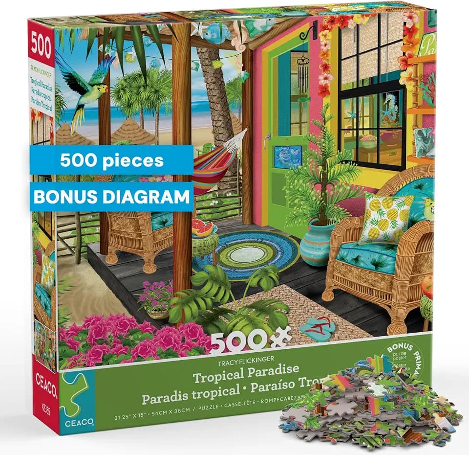 Ceaco - Tropical Paradise - 500 Piece Jigsaw Puzzle for Adults