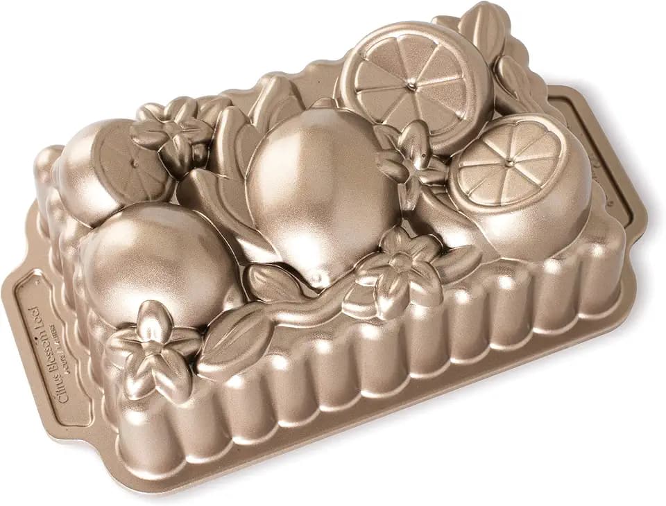 Nordic Ware Citrus Blossom Loaf, 6 Cup, Toffee