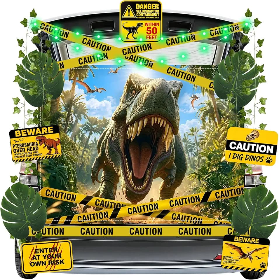 Halloween Dinosaur Trunk or Treat Car Decoration Kit for SUV Vehicle